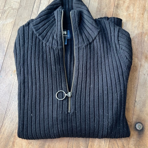 Never worn, Anthropologie Maeve ribbed 1/4 zip sweater - Picture 1 of 2